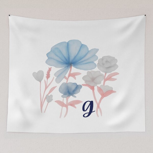 Item preview, Floral Watercolor Monogram Letter G Art designed and sold by MaisyTorrence.