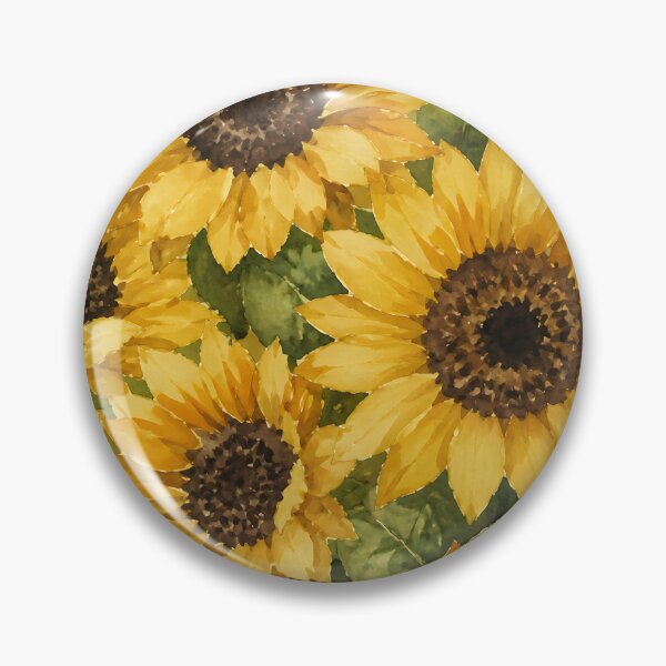 Item preview, Sunflower Watercolor Pattern Cottagecore Aesthetic Botanical Art HD Store designed and sold by bard-art.