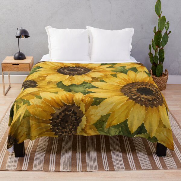 Item preview, Sunflower Watercolor Pattern Cottagecore Aesthetic Botanical Art HD Store designed and sold by bard-art.