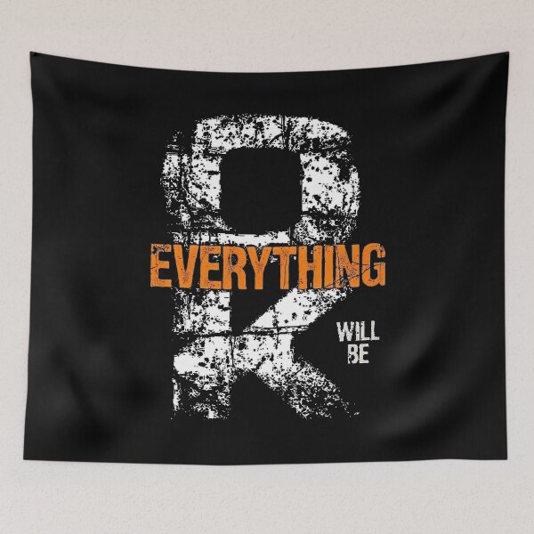 Item preview, Everything Will Be Ok Grunge Typography Motivational Quote Art designed and sold by Vibe-Vary.