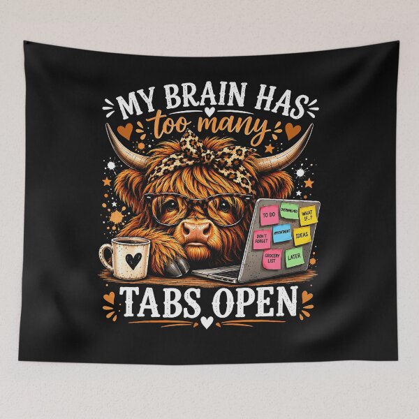 Item preview, My Brain Has Too Many Tabs Open designed and sold by Chromatic-Cubes.