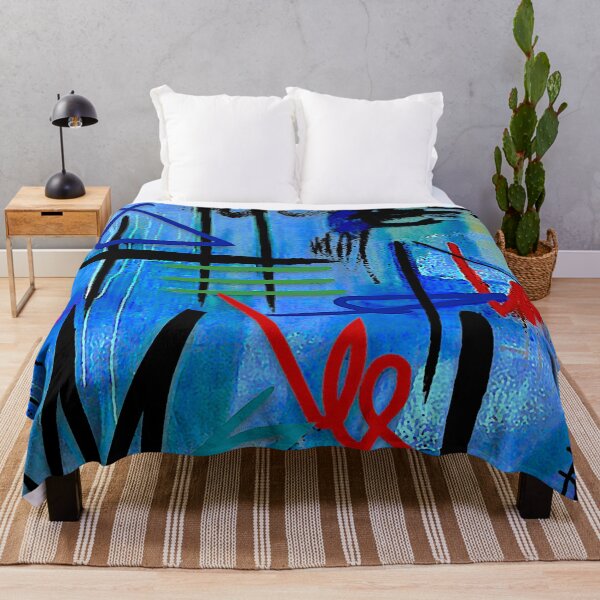 Item preview, Abstract Blue Graffiti designed and sold by ViaARTfactory.