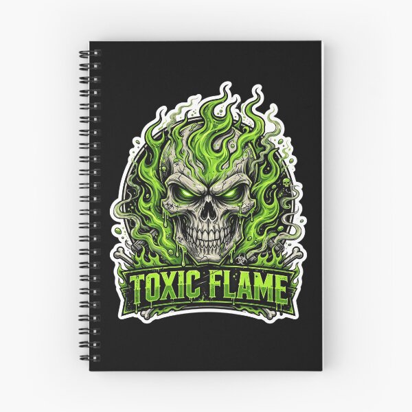 Item preview, Toxic Flame Skull Green Toxic Fire Skull Biohazard Gaming Skull Cool designed and sold by HealingEraInk.
