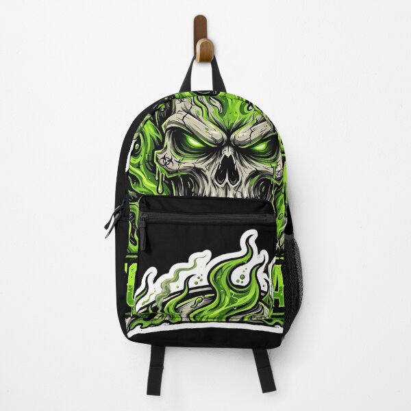 Item preview, Toxic Flame Skull Green Toxic Fire Skull Biohazard Gaming Skull Cool designed and sold by HealingEraInk.