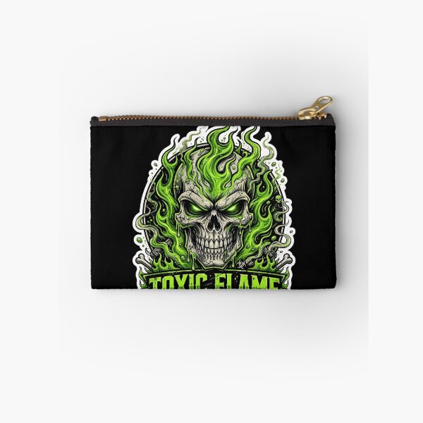 Item preview, Toxic Flame Skull Green Toxic Fire Skull Biohazard Gaming Skull Cool designed and sold by HealingEraInk.