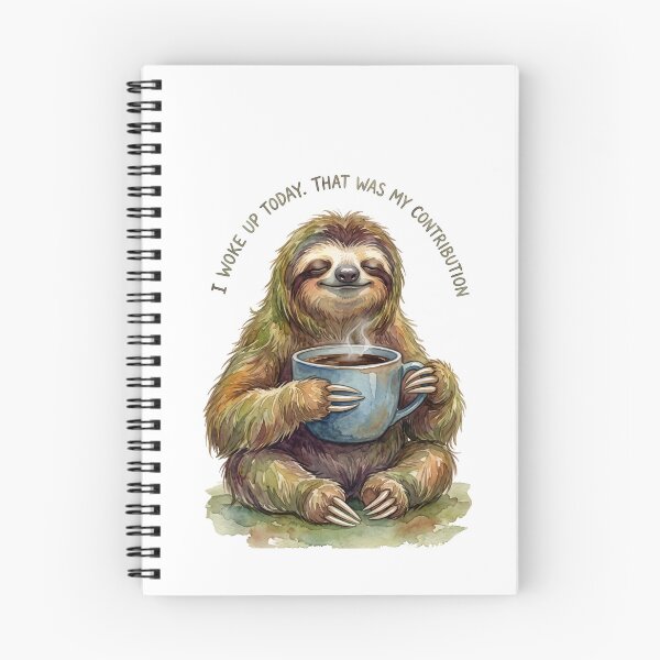 Item preview, Morning Coffee Sloth Humor designed and sold by Tiffany Roy.