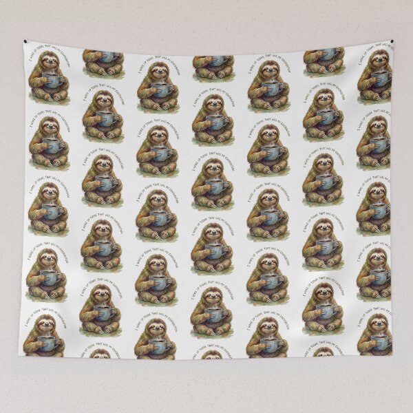 Item preview, Morning Coffee Sloth Humor designed and sold by Tiffany Roy.