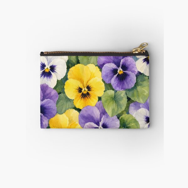 Item preview, Purple Yellow Pansy Flowers Pattern Watercolor Art HD Store designed and sold by bard-art.