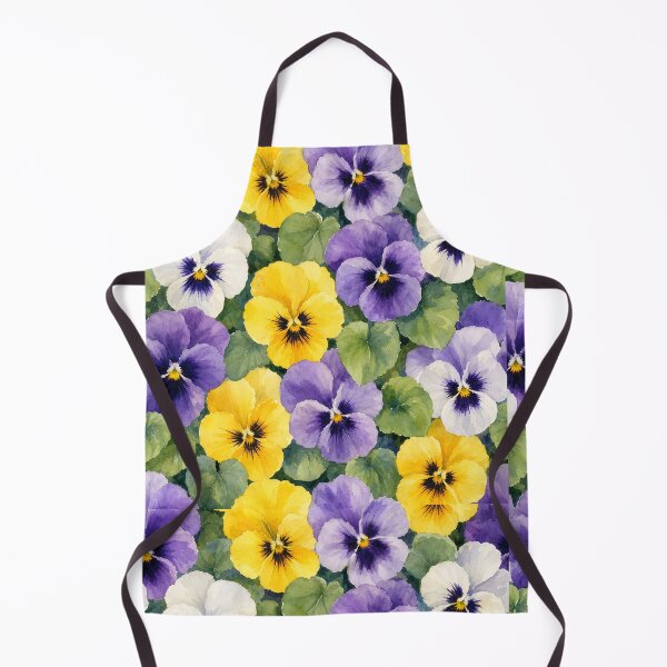 Item preview, Purple Yellow Pansy Flowers Pattern Watercolor Art HD Store designed and sold by bard-art.