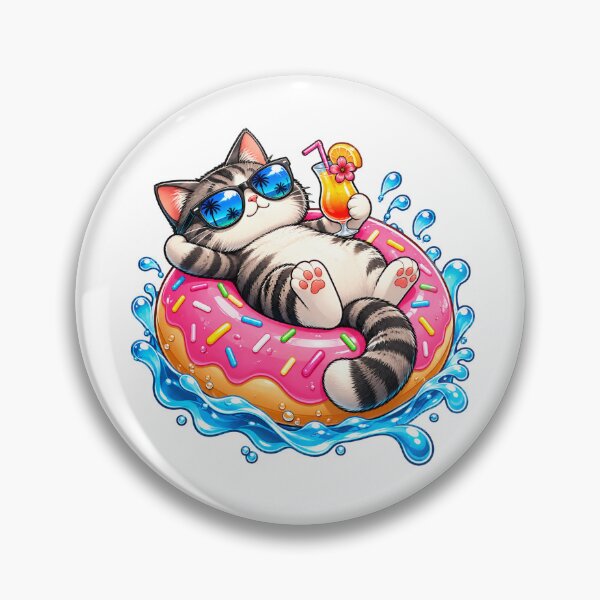 Item preview, Summer Vacation Cat Pool Float designed and sold by Seculinator.