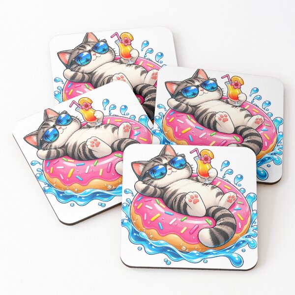 Item preview, Summer Vacation Cat Pool Float designed and sold by Seculinator.