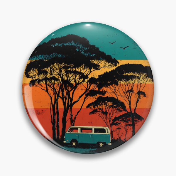 Item preview, Retro Sunset Camper Camping Adventure designed and sold by D-Oles-Mercher.