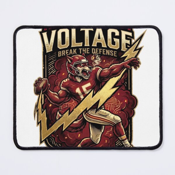 Item preview, Red Kingdom Voltage Football Wolf Mascot - Break The Defense Apparel designed and sold by Pandora´s Box.