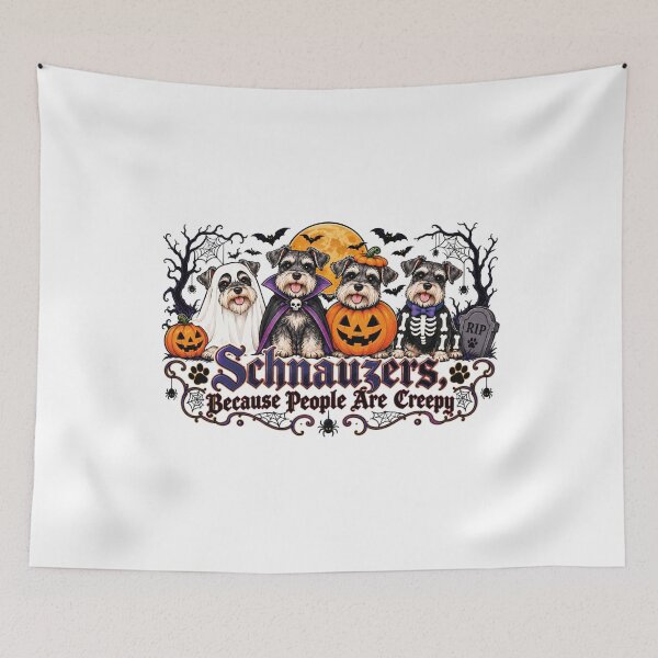 Item preview, Schnauzers Because People Are Creepy Funny Halloween Dog Costume Gift designed and sold by Whirx.