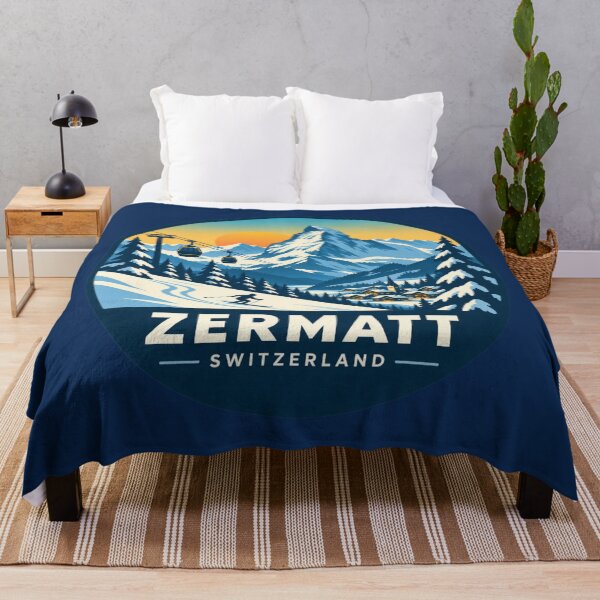 Item preview, Zermatt Switzerland Winter Ski Resort Badge with Matterhorn designed and sold by GusiaTreasures.