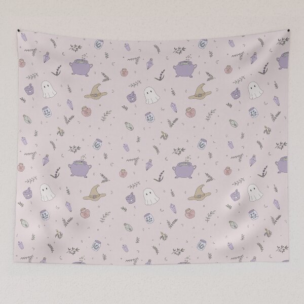 Item preview, Cute Spooky Pastel Pattern designed and sold by Hollowcrowart.
