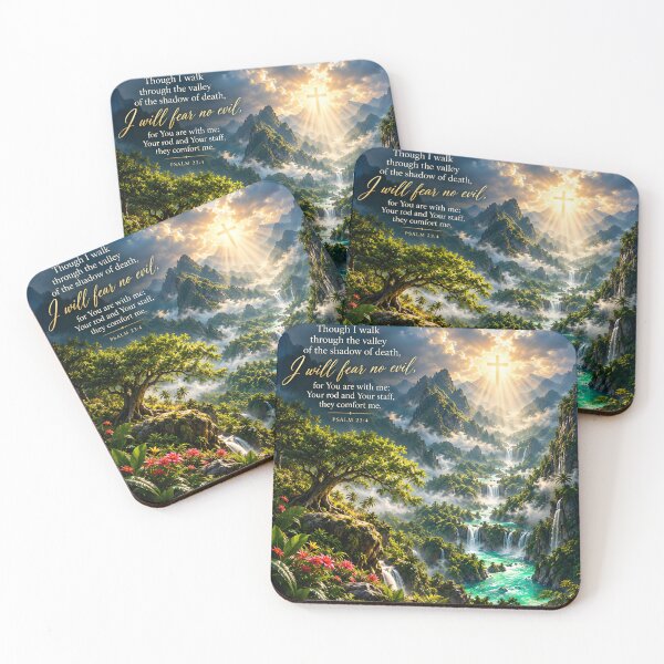 Item preview, Psalm 23:4 I Will Fear No Evil Christian Faith Art designed and sold by IRON SIREN.