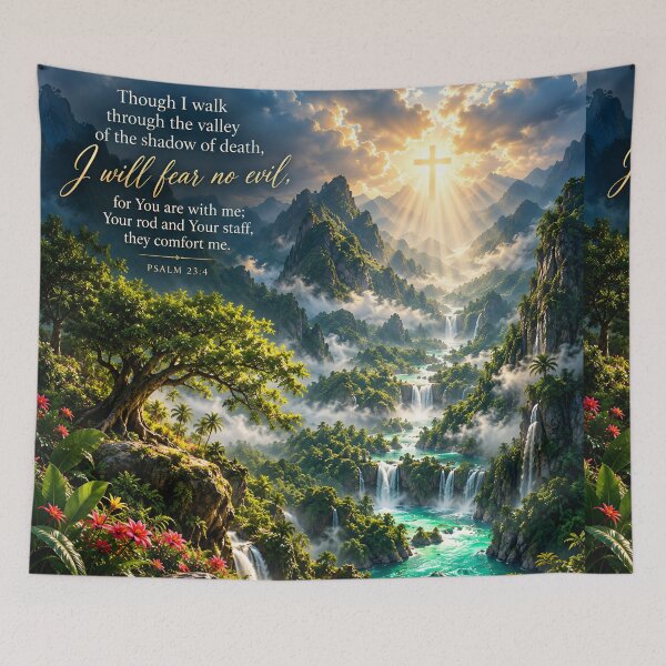 Item preview, Psalm 23:4 I Will Fear No Evil Christian Faith Art designed and sold by IRON SIREN.