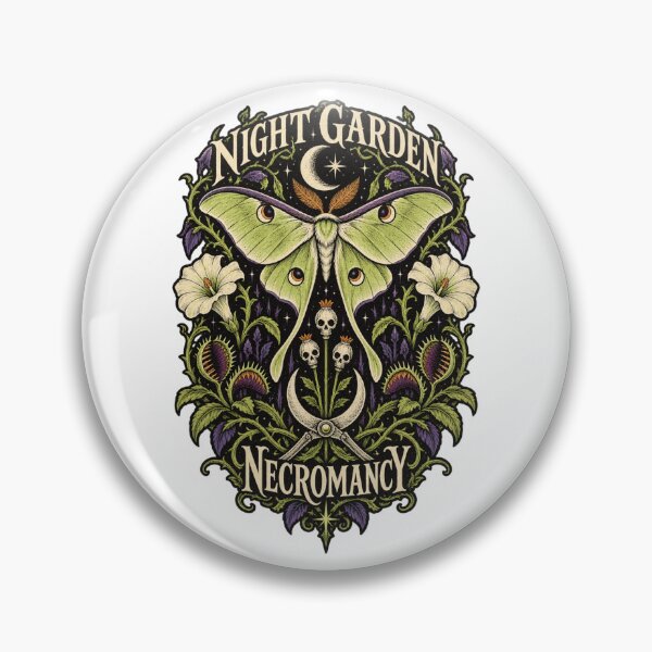 Item preview, Luna Moth Night Garden Necromancy Gothic Botanical Art designed and sold by ODDLUME CLUB.