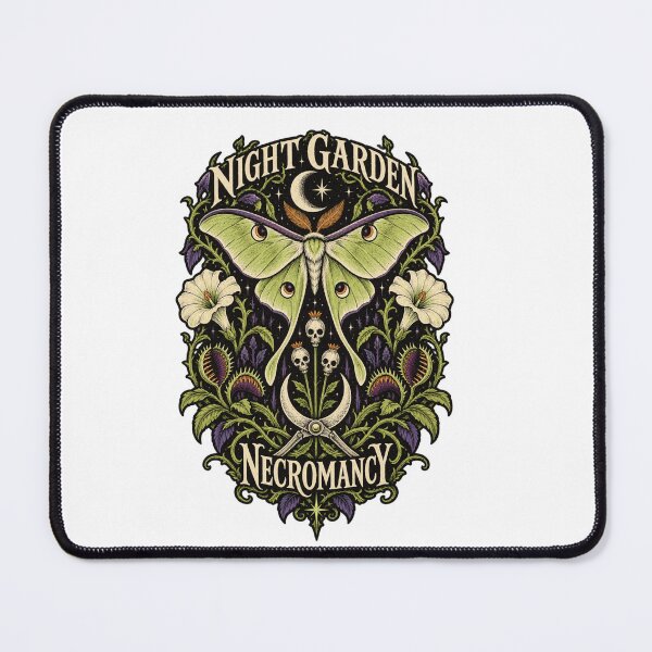 Item preview, Luna Moth Night Garden Necromancy Gothic Botanical Art designed and sold by ODDLUME CLUB.