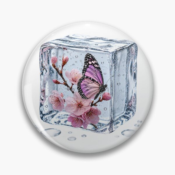Item preview, Purple Butterfly on Cherry Blossoms in Crystal Ice designed and sold by MichalHau.