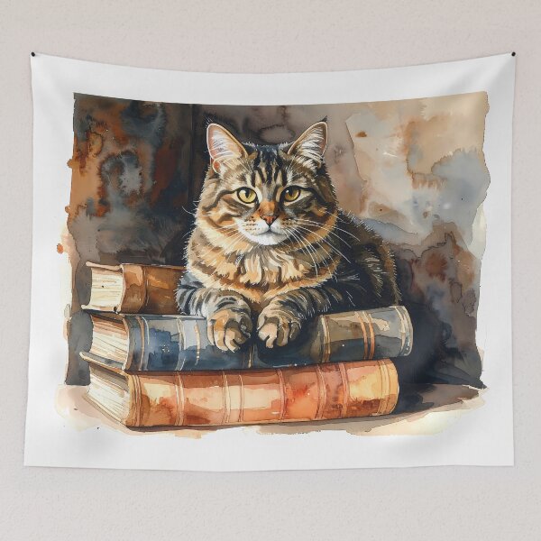 Item preview, Cat Sleeping on Books  designed and sold by BetweenForms.