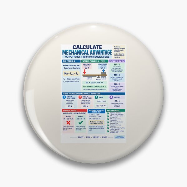 Item preview, Calculate Mechanical Advantage – Simple Machines Science Classroom Poster designed and sold by astersgraphics.
