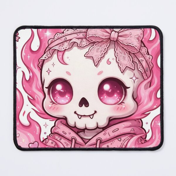 Item preview, Coquette Flame Skull Pink Kawaii Skull Coquette Bow Pink Fire Skull Cute designed and sold by HealingEraInk.