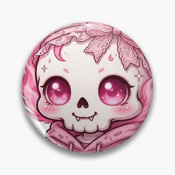 Item preview, Coquette Flame Skull Pink Kawaii Skull Coquette Bow Pink Fire Skull Cute designed and sold by HealingEraInk.
