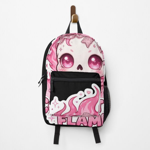 Item preview, Coquette Flame Skull Pink Kawaii Skull Coquette Bow Pink Fire Skull Cute designed and sold by HealingEraInk.
