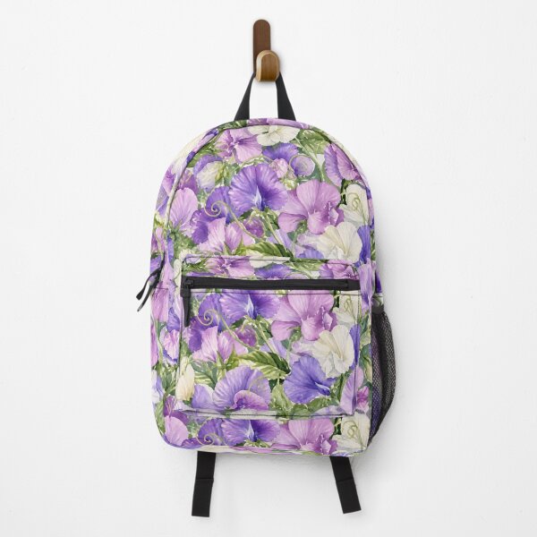 Item preview, Lavender Sweet Pea Vines Pattern Watercolor Cottagecore Art HD Store designed and sold by bard-art.
