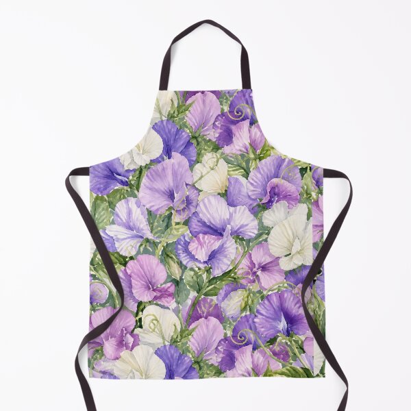 Item preview, Lavender Sweet Pea Vines Pattern Watercolor Cottagecore Art HD Store designed and sold by bard-art.
