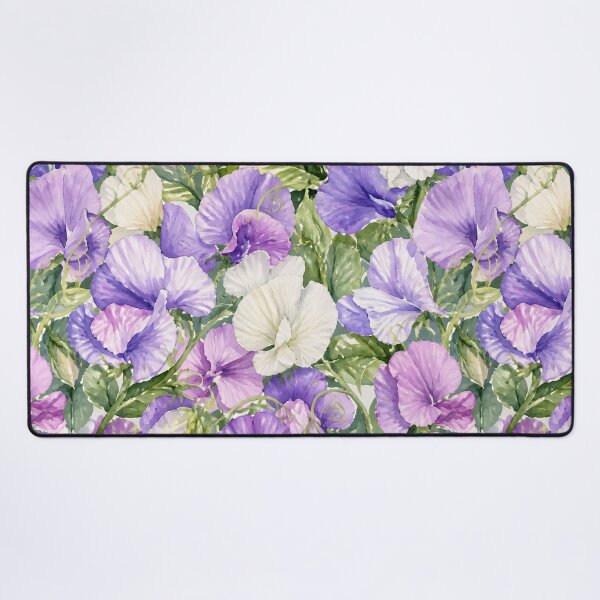 Item preview, Lavender Sweet Pea Vines Pattern Watercolor Cottagecore Art HD Store designed and sold by bard-art.