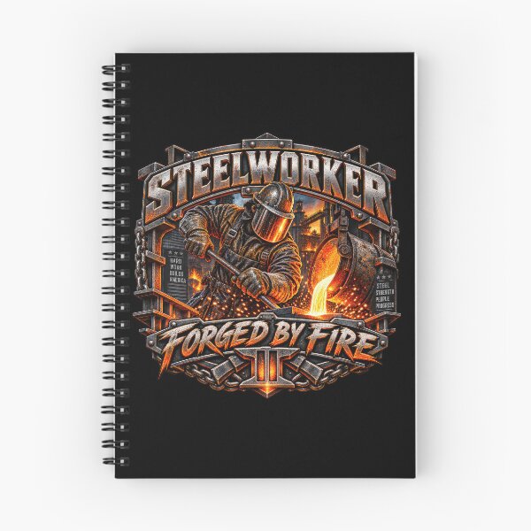 Item preview, Steelworker Forged by Fire – Hard Work Builds America designed and sold by artistwill.