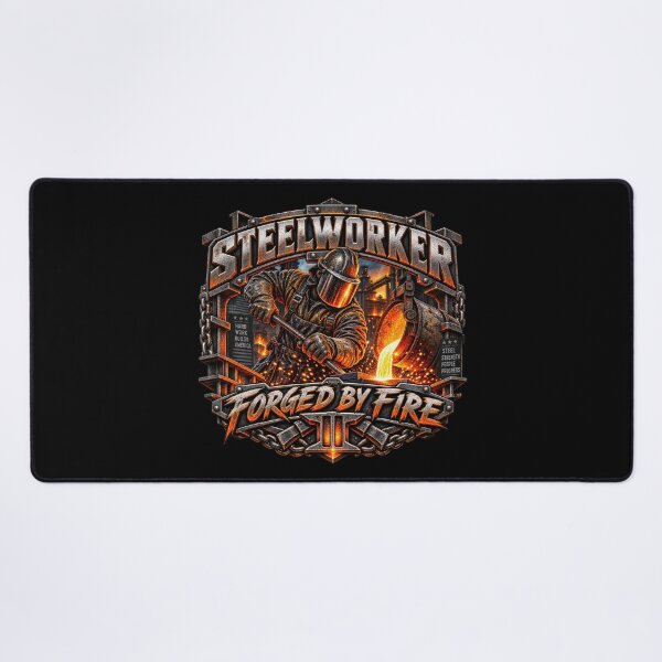 Item preview, Steelworker Forged by Fire – Hard Work Builds America designed and sold by artistwill.
