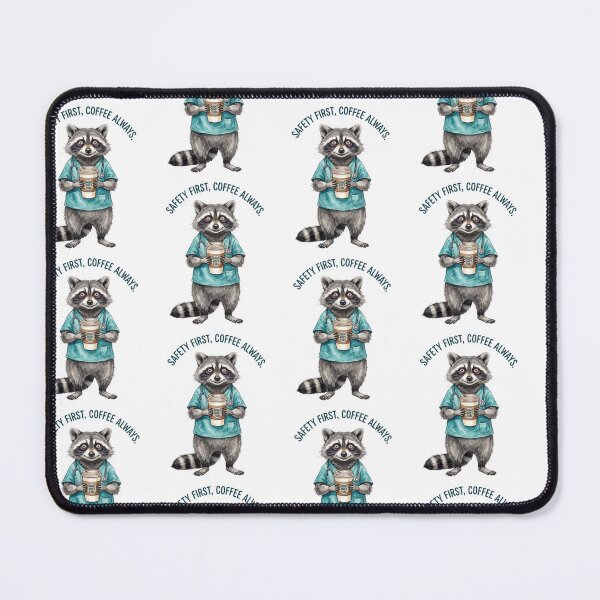 Item preview, Nurse Raccoon Healthcare Coffee designed and sold by Tiffany Roy.