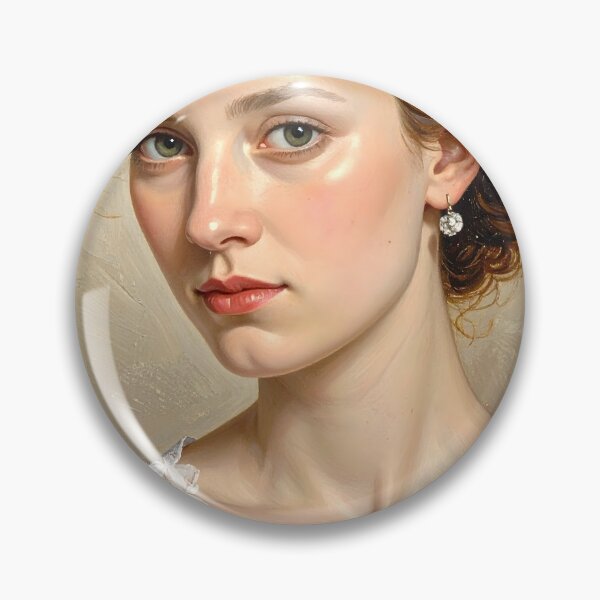 Item preview, Vintage Woman Portrait Oil Painting designed and sold by BetweenForms.