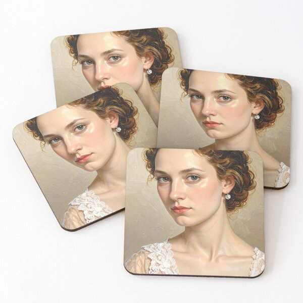 Item preview, Vintage Woman Portrait Oil Painting designed and sold by BetweenForms.