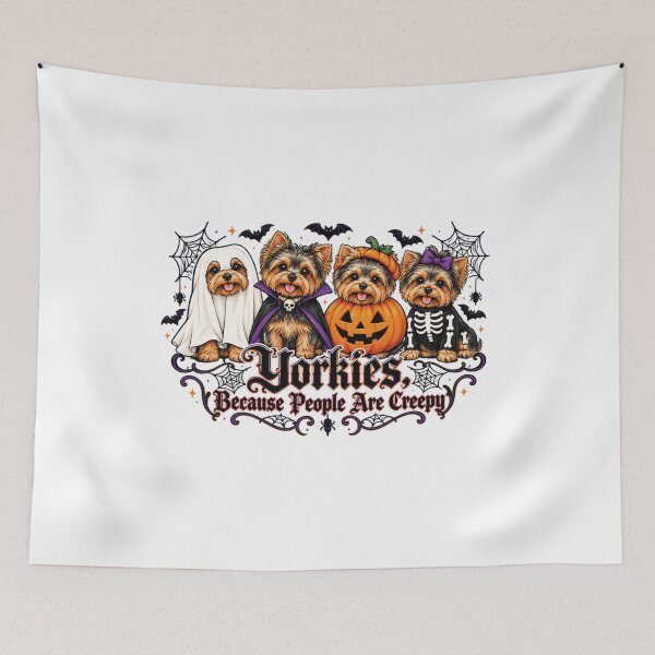 Item preview, Yorkies Because People Are Creepy Funny Halloween Dog Costume Gift designed and sold by Whirx.
