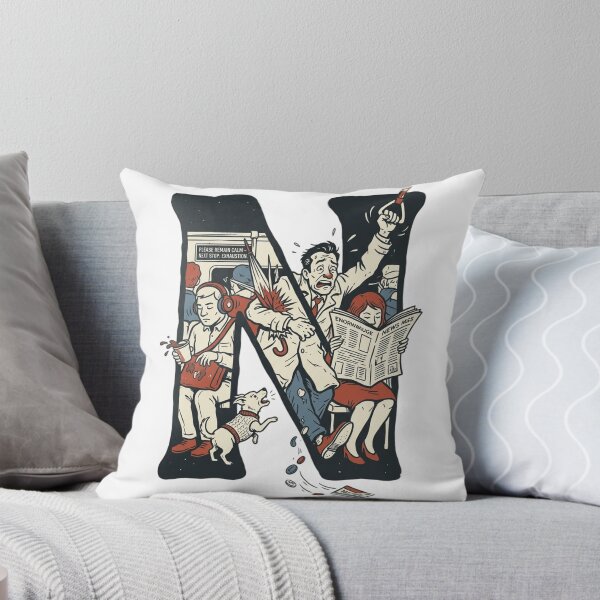 Item preview, Subway Chaos Letter N Monogram Next Stop Exhaustion Art designed and sold by mood-draftsman.