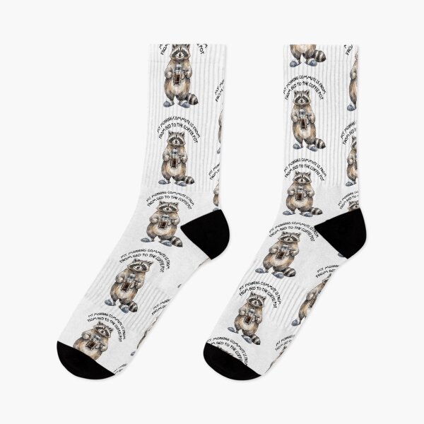 Item preview, Remote Work Raccoon Coffee designed and sold by Tiffany Roy.