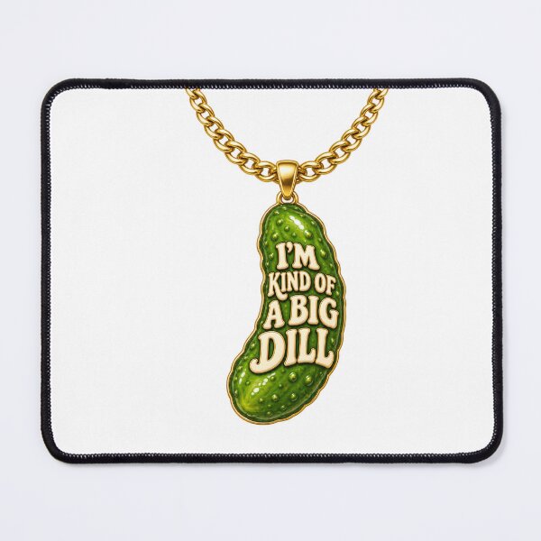 Item preview, I’m Kind of a Big Dill Gold Pickle Necklace designed and sold by Kimberly Palmer.
