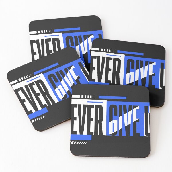Item preview, Never Give Up Typography T-Shirt Design Set with Cyberpunk, Urban Streetwear, and Sporty Quotes designed and sold by Graphicbazaar10.