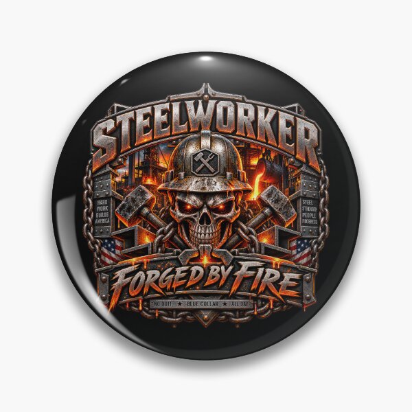Item preview, Steelworker Forged by Fire – No Quit Blue Collar All Day designed and sold by artistwill.
