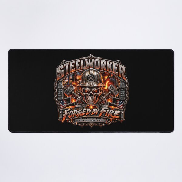 Item preview, Steelworker Forged by Fire – No Quit Blue Collar All Day designed and sold by artistwill.