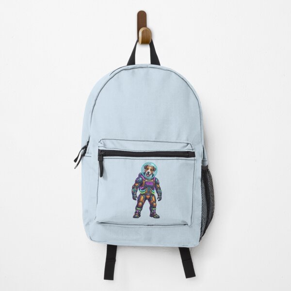 Item preview, Retro Astronaut Dog – Neon Galactic Guardian designed and sold by FootprintofLove.
