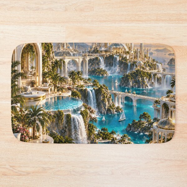 Item preview, Golden Futuristic City Luxury Sci Fi Architecture designed and sold by IRON SIREN.