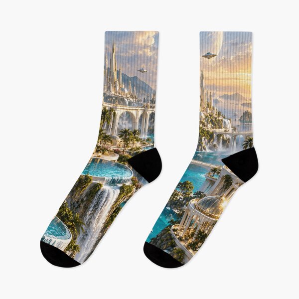 Item preview, Golden Futuristic City Luxury Sci Fi Architecture designed and sold by IRON SIREN.