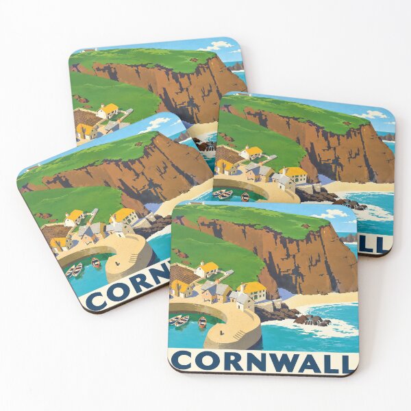 Item preview, Cornwall – Vintage British Travel Poster designed and sold by Grove of Things.