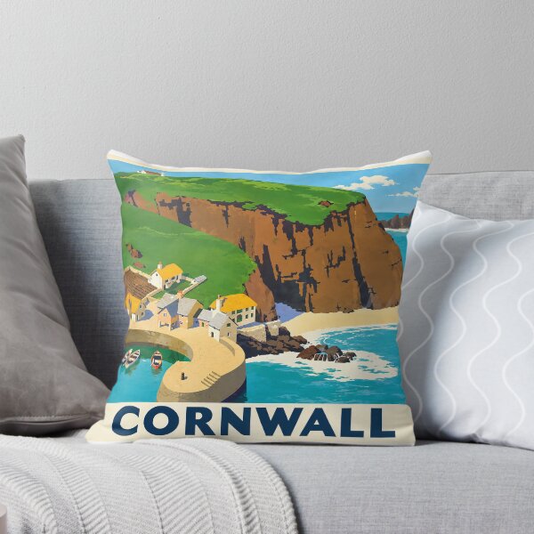 Item preview, Cornwall – Vintage British Travel Poster designed and sold by Grove of Things.